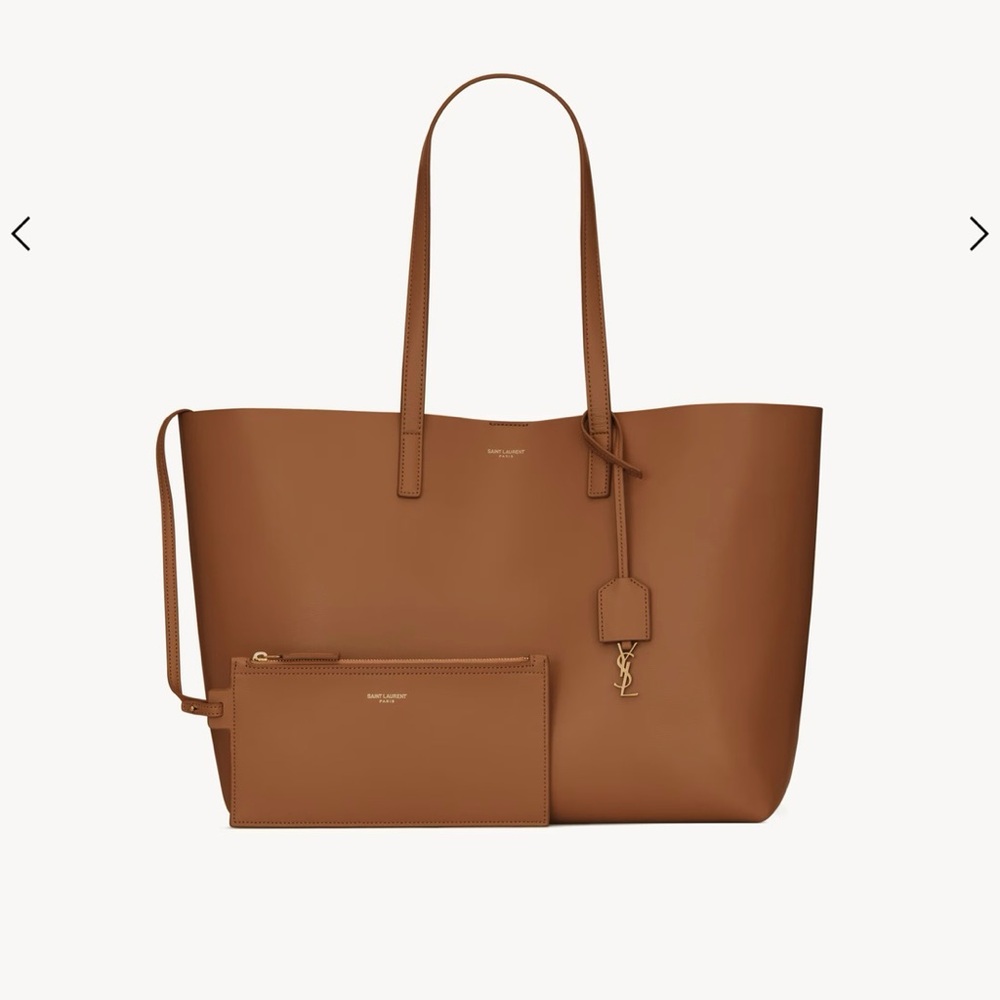 SAINT LAURENT LEATHER SHOPPER W/ TAGS